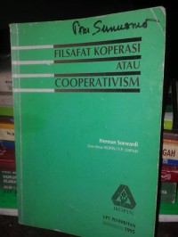 FILSAFAT KOPERASI ATAU COOPERATIVISM