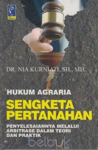 HUKUM AGRARIA SENGKETA PERTANAHAN