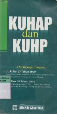 KUHAP DAN KUHP