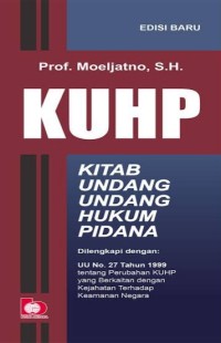 KUHP  KITAB UNDANG UNDANG  HUKUM PIDANA