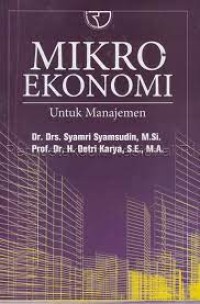 MIKRO EKONOMI UNTUK MANJEMEN