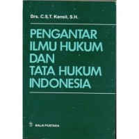 Pengantar Ilmu Hukum dan Tata Hukum Indonesia