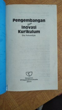 Pengembangan dan Inovasi Kurikulum