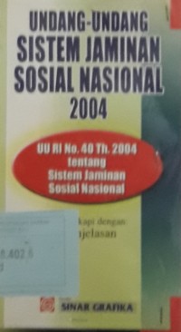 Undang-undang Sistem Jaminan Sosial Nasional 2004