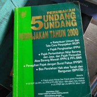 perubahan 5 undang-undang perpajakan tahun 2000