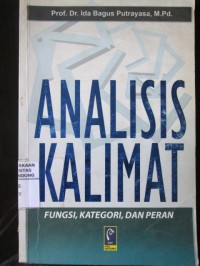 Image of Analisis Kalimat Fungsi, Kategori dan Peran