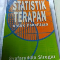 Image of STATISTIK TERAPAN UNTUK PENELITIAN